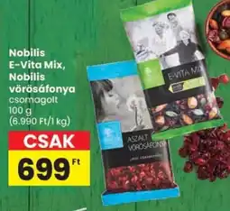 Spar Nobilis E-Vita Mix, Nobilis vörösáfonya ajánlat