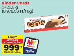 Spar Kinder Cards ajánlat