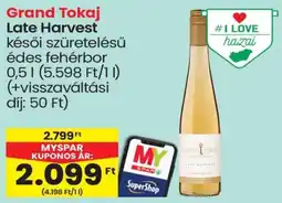 Spar Grand Tokaj Late Harvest ajánlat