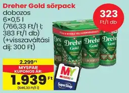Spar Dreher Gold sörpack ajánlat