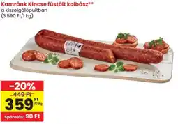Spar Kamránk Kincse füstölt kolbász ajánlat