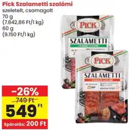 Spar Pick Szalametti szalámi ajánlat