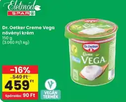 Spar Dr. Oetker Creme Vega növényi krém ajánlat