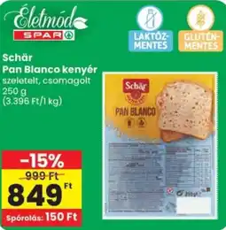 Spar Schär Pan Blanco kenyér ajánlat
