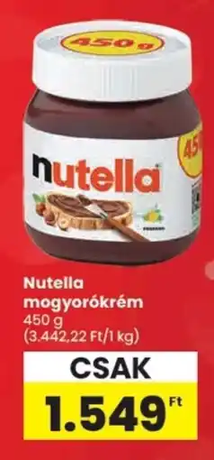 Spar Nutella mogyorókrém ajánlat
