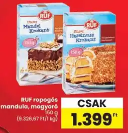 Spar RUF ropogós mandula, mogyoró ajánlat