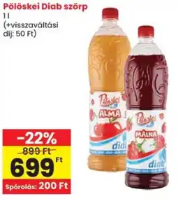 Spar Pölöskei Diab szörp ajánlat