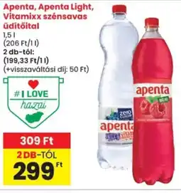 Spar Apenta, Apenta Light, Vitamixx szénsavas üdítőital ajánlat