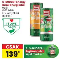 Spar S-BUDGET Energy Drink energiaital ajánlat