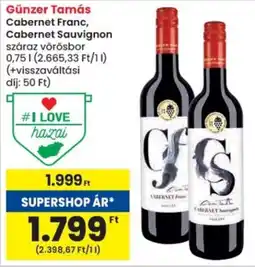Spar Günzer Tamás Cabernet Franc, Cabernet Sauvignon ajánlat