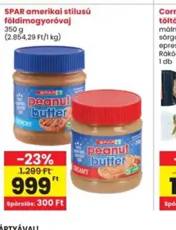 Interspar SPAR amerikai stílusú földimogyorvaj ajánlat