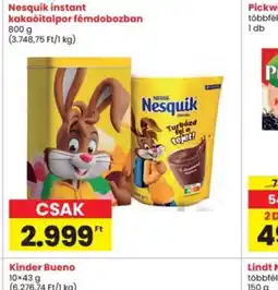Interspar Nesquik instant kakaitalpor ajánlat