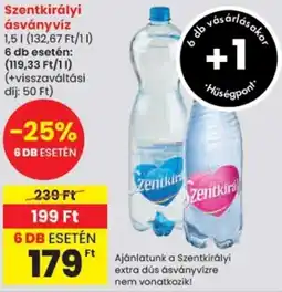 Spar Szentkirályi ásványvíz ajánlat