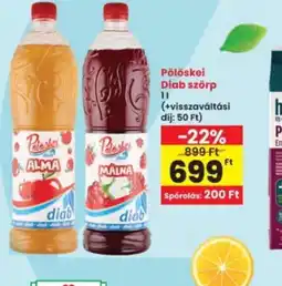 Interspar Pölöskei Diab szörp ajánlat
