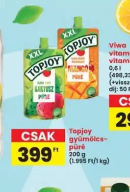 Interspar Topjoy gyümölcspüré ajánlat