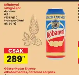 Interspar Kőbányai világos sör ajánlat