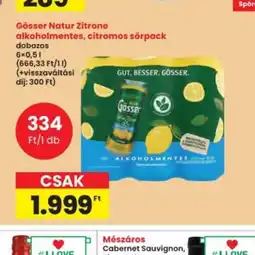 Interspar Gösser Natur Zitrone ajánlat