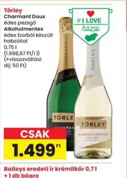 Interspar Törley Charmant Doux Alkoholmentes édes pezsgő ajánlat