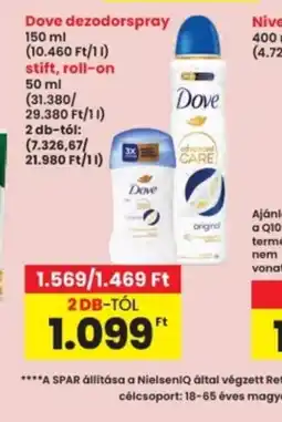 Interspar Dove dezodorspray ajánlat