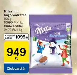 Tesco Milka mini hógolyódraszé ajánlat