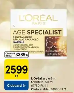 Tesco L'Oréal arckrém ajánlat