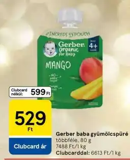 Tesco Gerber baba-gyümölcspüré ajánlat