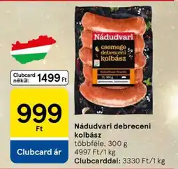 Tesco Nádudvari debreceni kolbász ajánlat