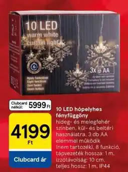 Tesco 10 LED hópelyhes fényfüggöny ajánlat