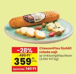 Spar Cheese4You füstölt rolada sajt ajánlat
