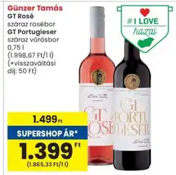 Spar Günzer Tamás GT Rosé / GT Portugieser ajánlat