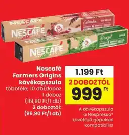 Spar Nescafé Farmers Origins kávékapszula ajánlat
