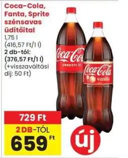 Spar Coca-Cola, Fanta, Sprite szénsavas üdítőital ajánlat