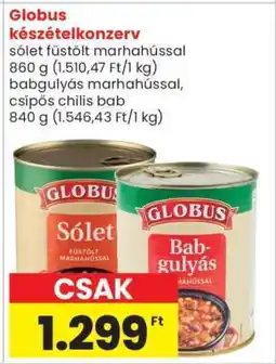 Spar Globus készételkonzerv ajánlat