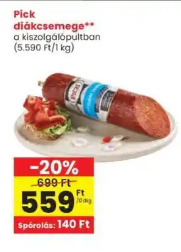 Spar Pick diákcsemege ajánlat