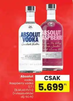 Spar Absolut vodka, Raspberry vodka ajánlat