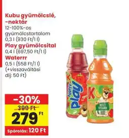 Spar Kubu gyümölcslé, -nektár ajánlat