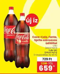 Spar Coca-Cola, Fanta, Sprite szénsavas üdítőital ajánlat
