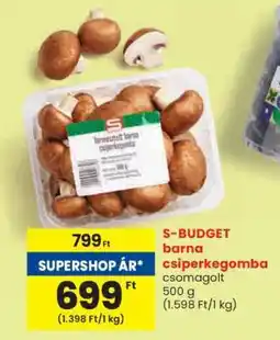 Spar S-BUDGET barna csiperkegomba ajánlat