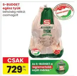 Spar S-BUDGET egész tyúk ajánlat