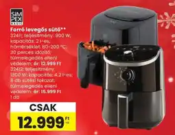 Spar SIMPLEX BASIC Forró levegős sütő ajánlat