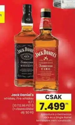 Spar Jack Daniel's whiskey, Fire whiskey ajánlat