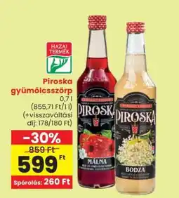 Spar Piroska Gyümölcsszörp ajánlat