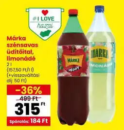 Spar Márka szénsavas üdítőital, limonádé ajánlat