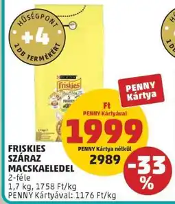 PENNY FRISKIES Száraz macskaeledel ajánlat