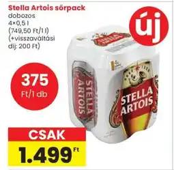 Spar Stella Artois sörpack ajánlat
