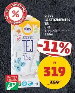 PENNY Sissy Laktózmentes Tej ajánlat