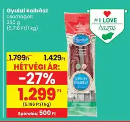 Spar Gyulai kolbász ajánlat