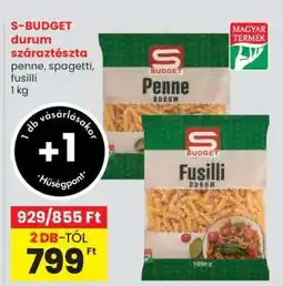 Spar S-BUDGET durum száraztészta ajánlat