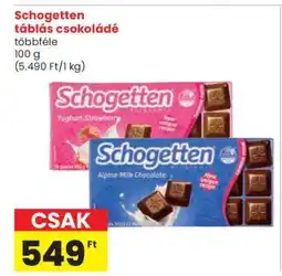Spar Schogetten táblás csokoládé ajánlat