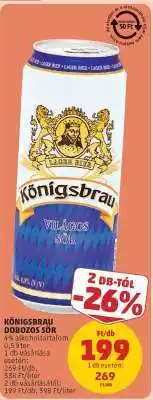 PENNY Königsbrau Dobozos Sör ajánlat